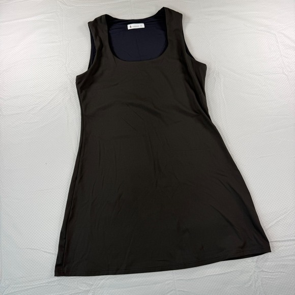 Laslulu Dresses & Skirts - Laslulu Womens XL Black Athletic Mini Tennis Dress Scoop Neck Workout Activewear